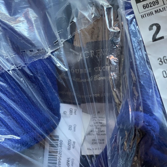 NWT JCrew 2 4 Double Cloth Metro Wool Coat THINSULATE Royal Blue Lady Day - Picture 11 of 11